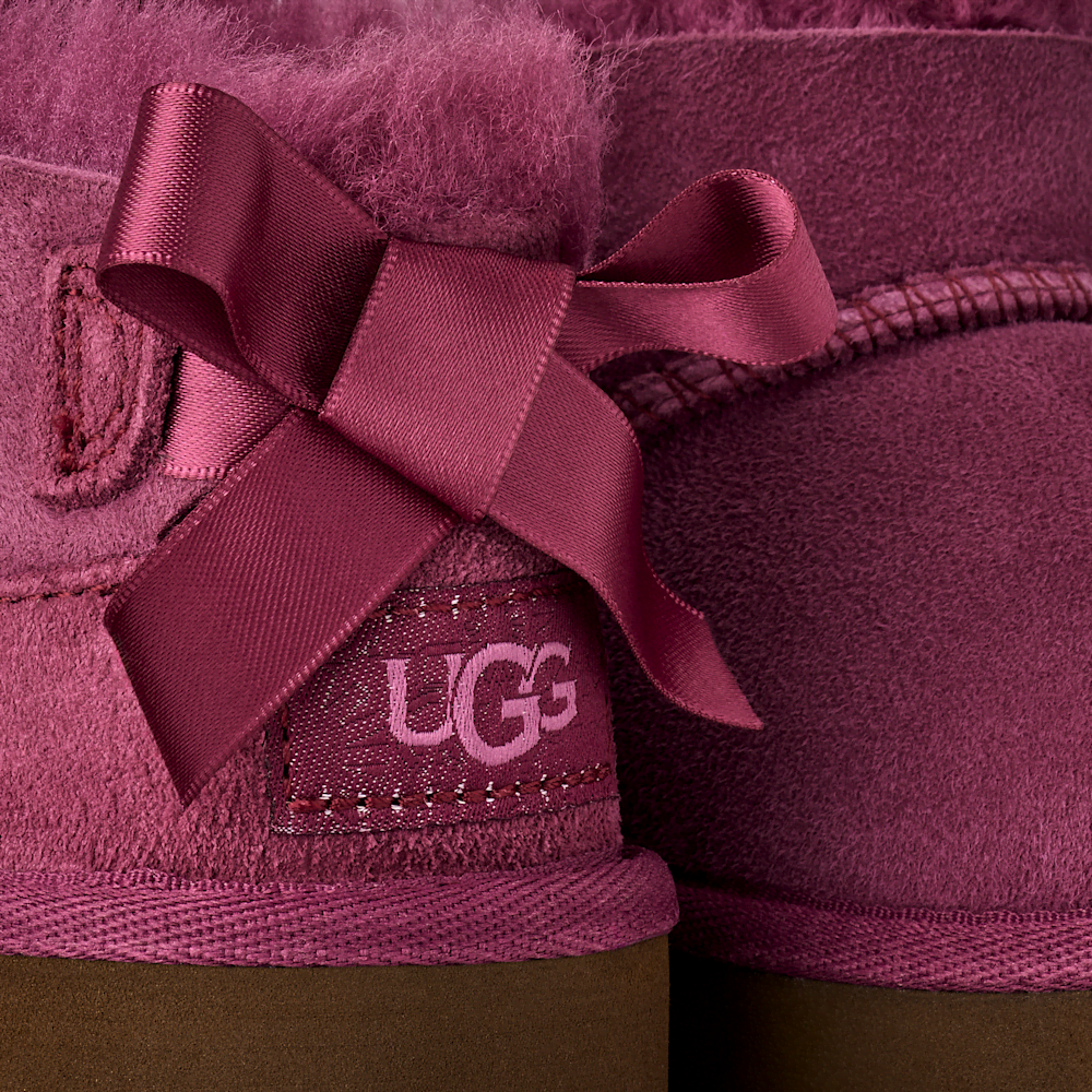 Toddler Sheepskin Bow Ankle Boot - Chestnut