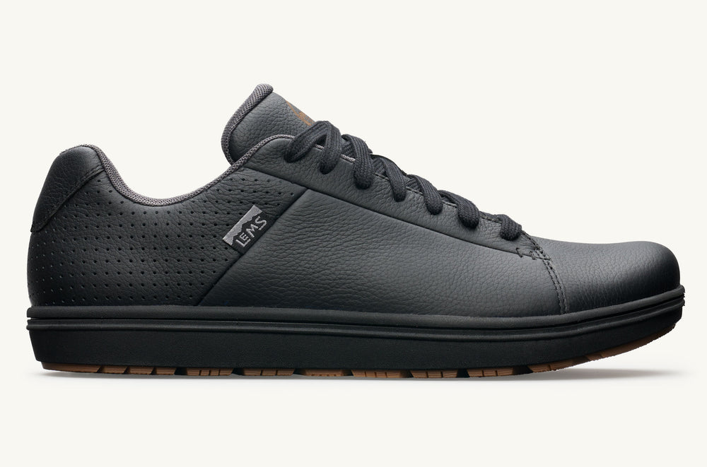 Women's Leather Zero-Drop Lace-Up Sneaker - Midnight