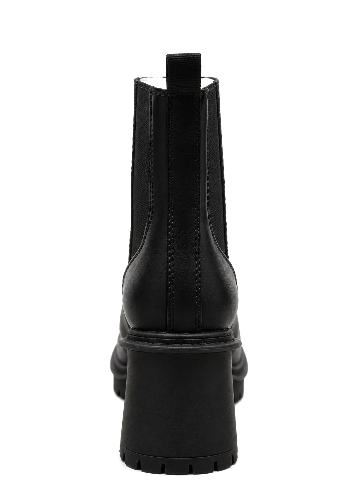 Lug Sole Chelsea Ankle Boots - Black