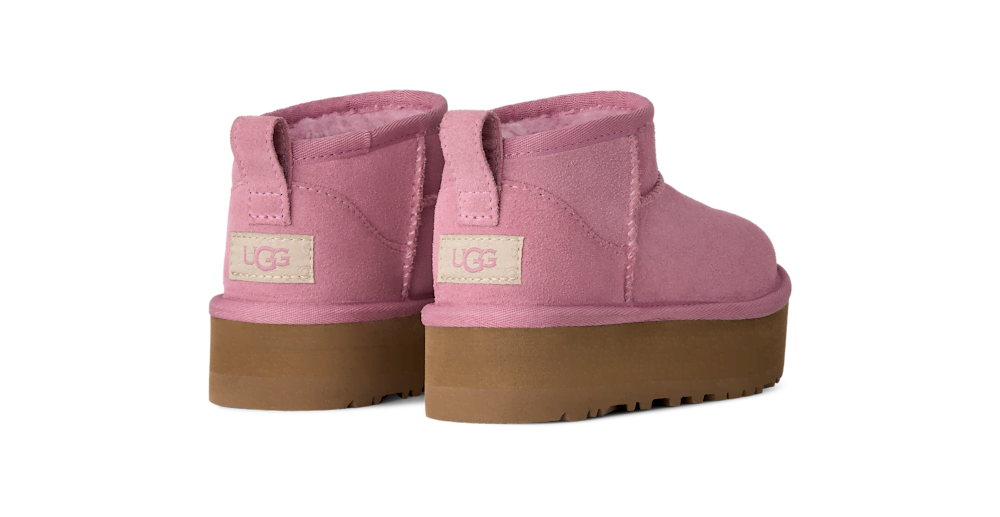 Kids' Suede Platform Ankle Boot - Sand