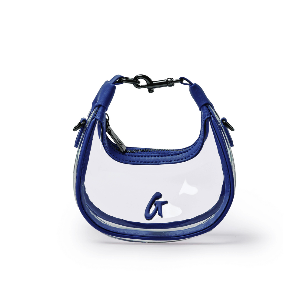 Clear PVC Mini Hobo Bag - Blue