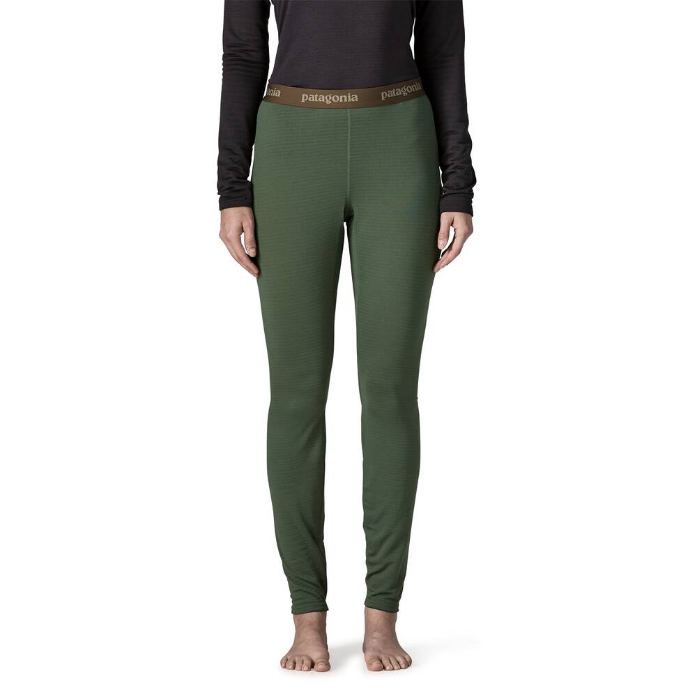 Women's Grid Fleece Base Layer Bottoms - Black