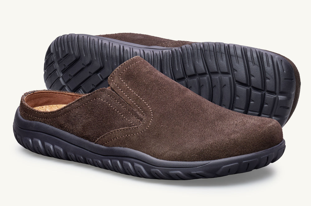 Women's Suede Open-Heel Clog - Latte