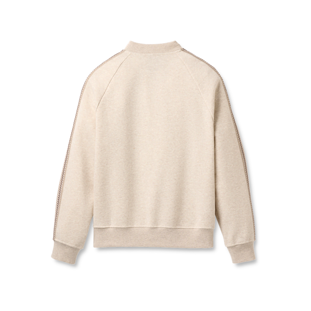 Men's Trimmed Crewneck Sweatshirt - Brown