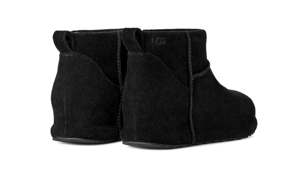 Women's Suede Mini Platform Boot - Black