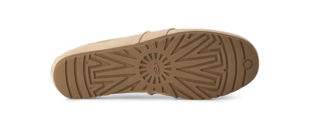 Women's Suede Strap Flat - Black