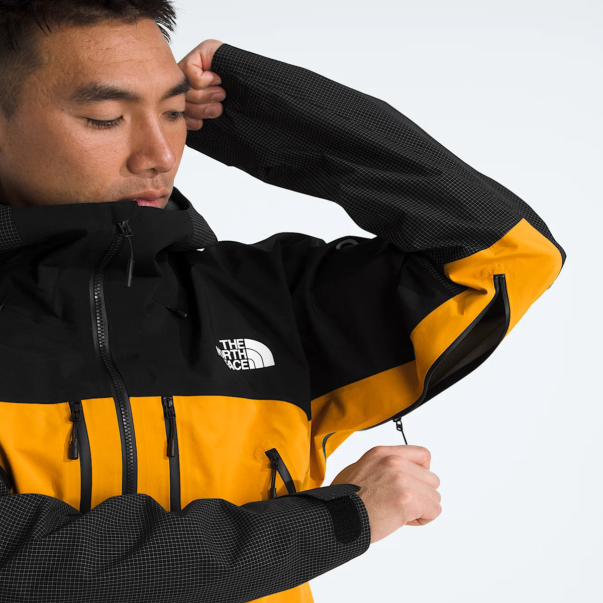 Men's Waterproof Shell Jacket - Gold/Black