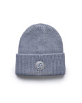 Wool Blend Satin-Lined Beanie - Gray