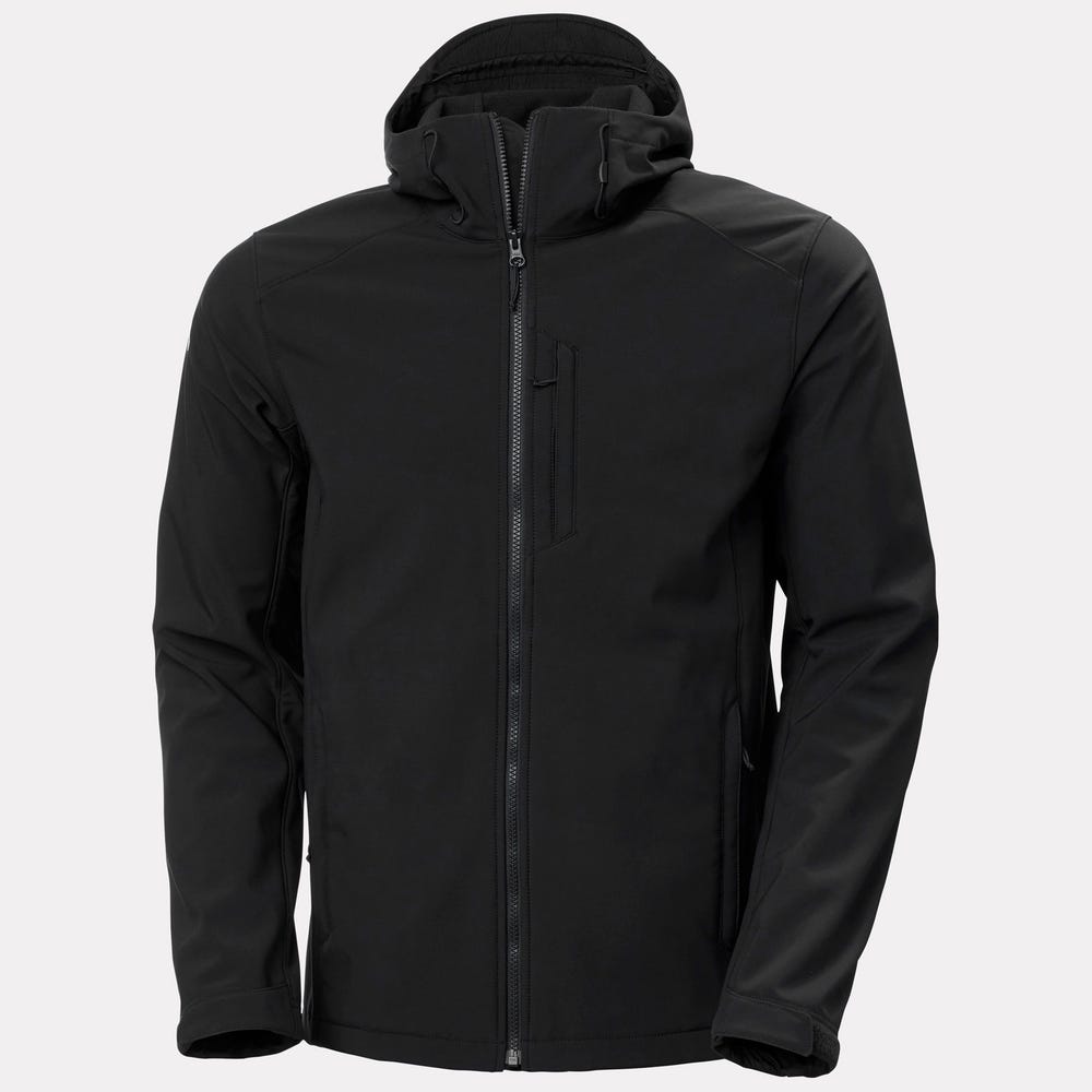 Men's Hooded Softshell Jacket - Black