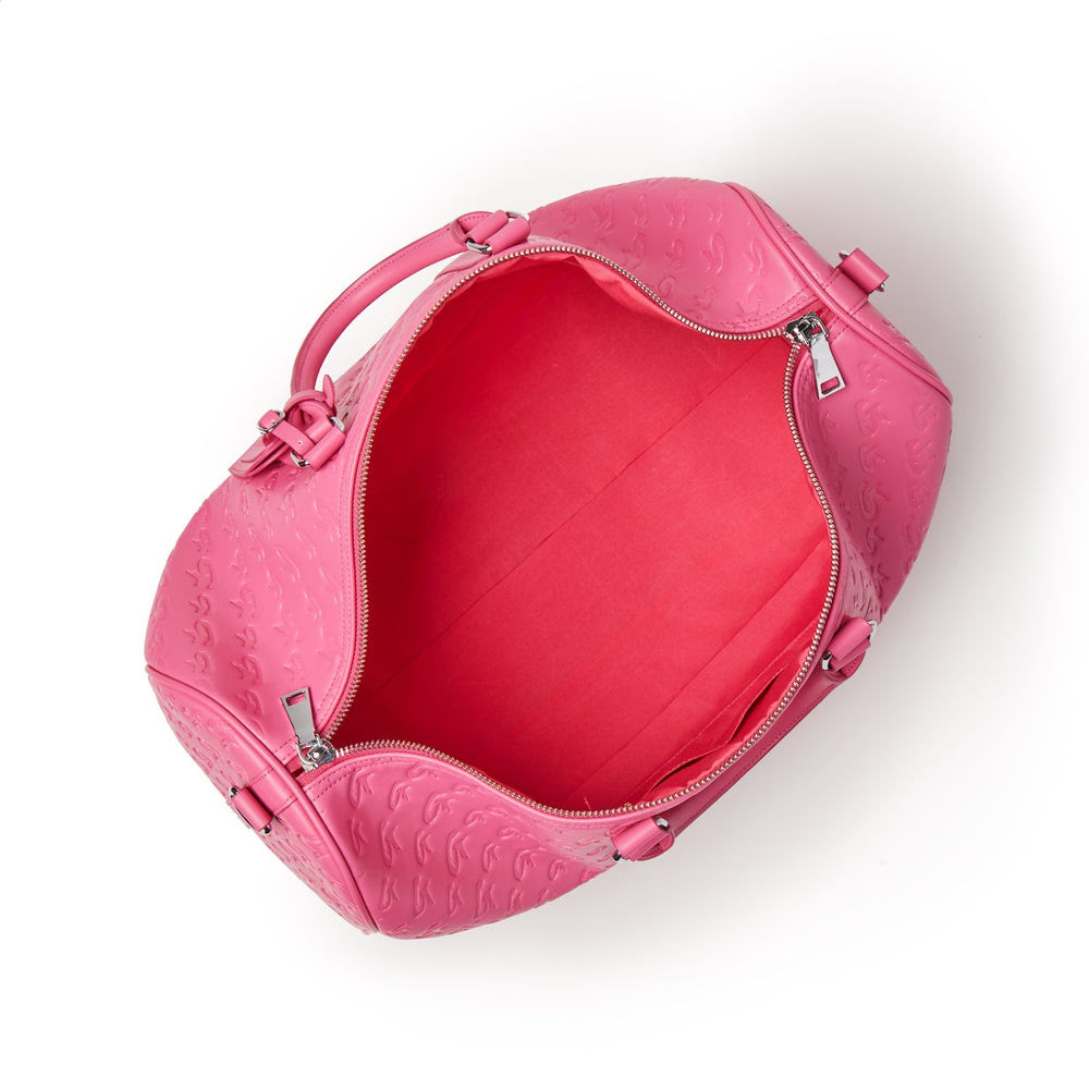 Vegan Leather Weekender Duffle - Hot Pink