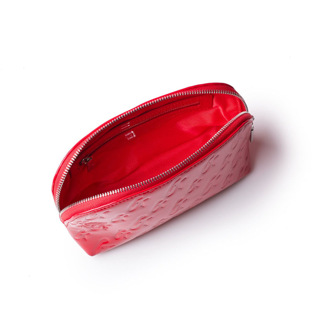 Mirrored Cosmetic Pouch - Red