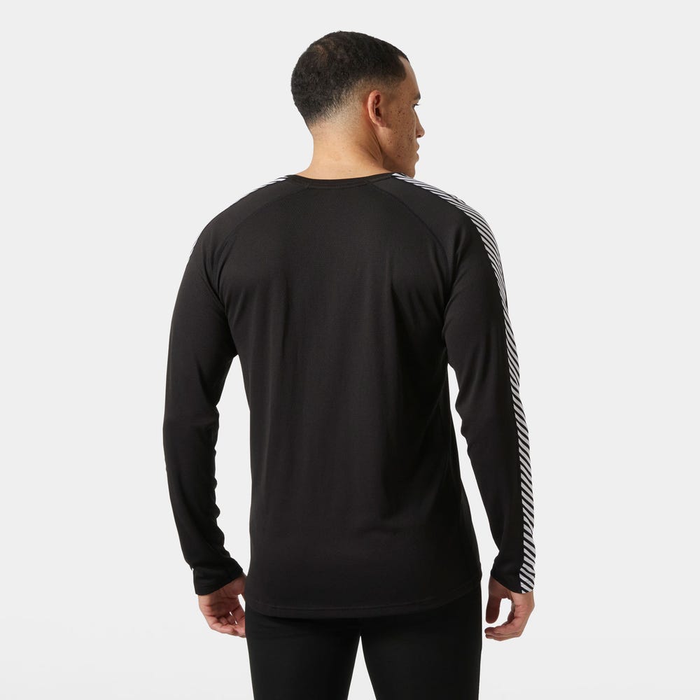 Men's Striped Crew Base Layer Top