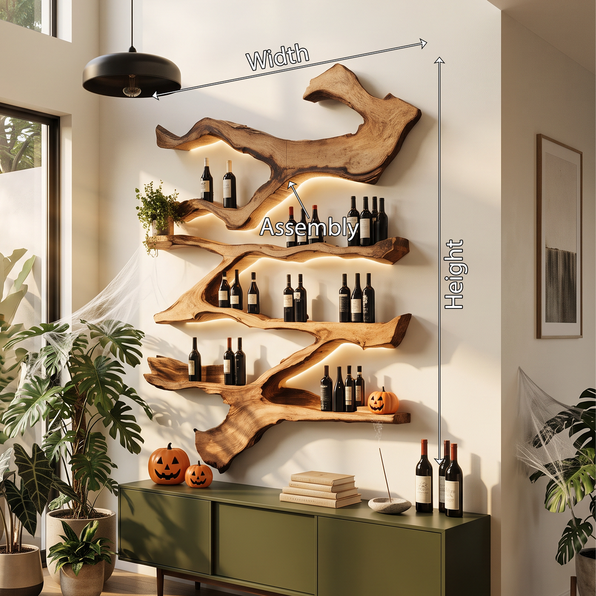 Farmhouse Wooden Live Edge Wine Holder