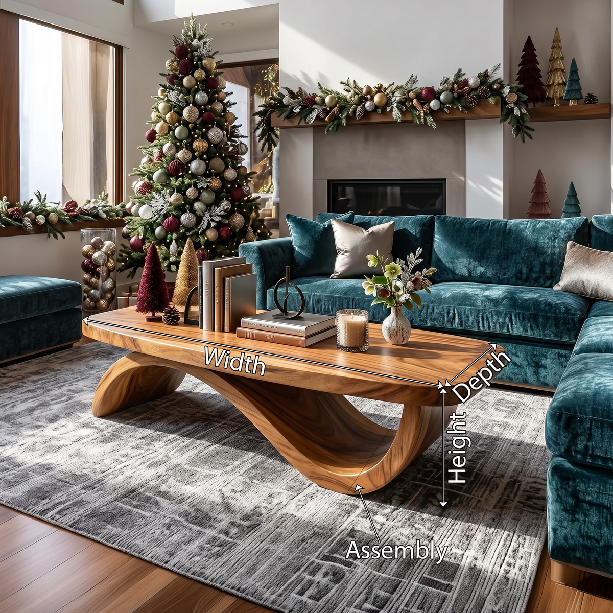 Farmhouse Live Edge Coffee Table Rustic For Holiday Furniture Use