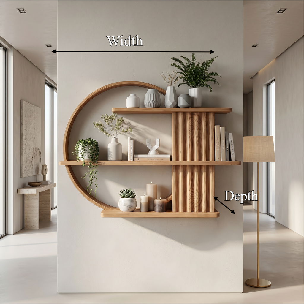 Japandi Minimal Display Shelf Living Room And Reading Room