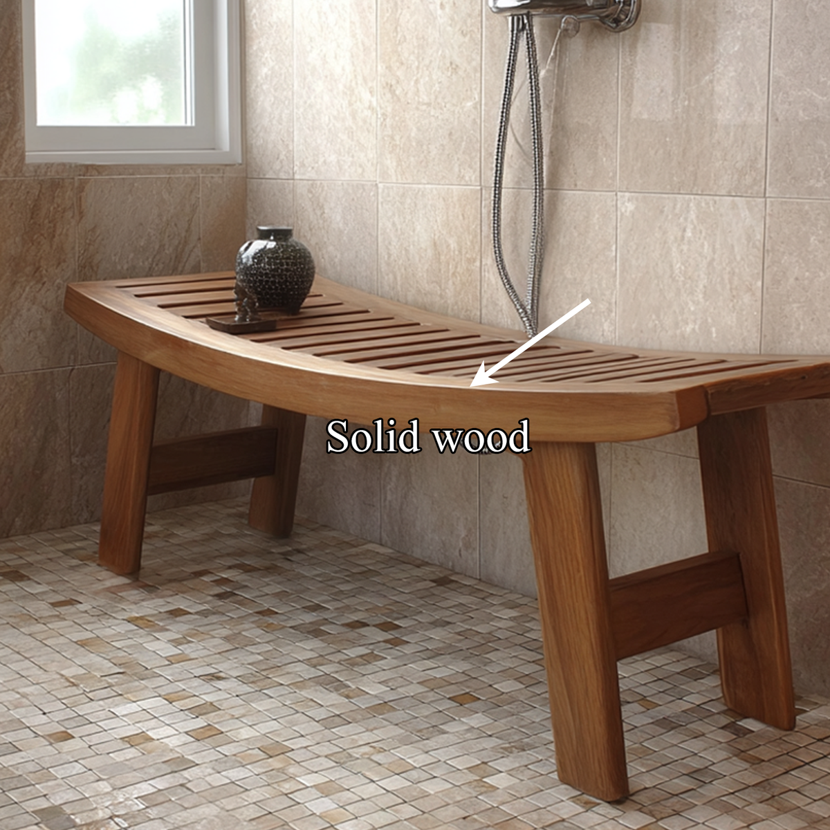 Mid Century Shower Bench Bathroom Seating Modern