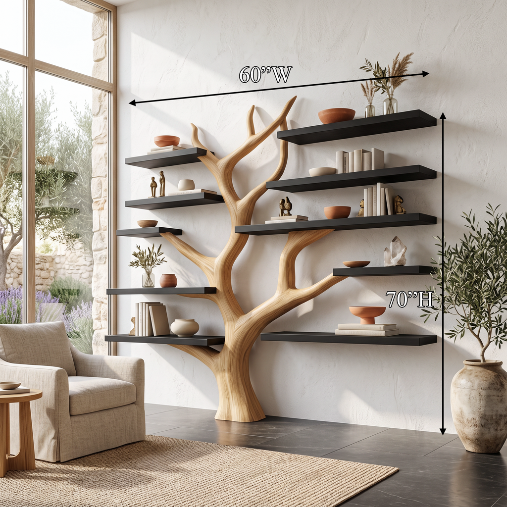 Rustic Tree Bookshelf