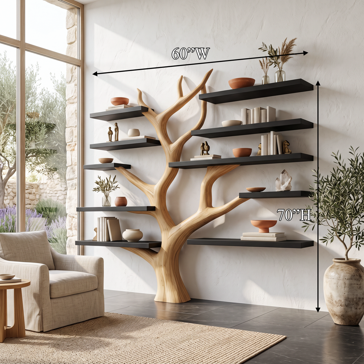 Rustic Tree Bookshelf
