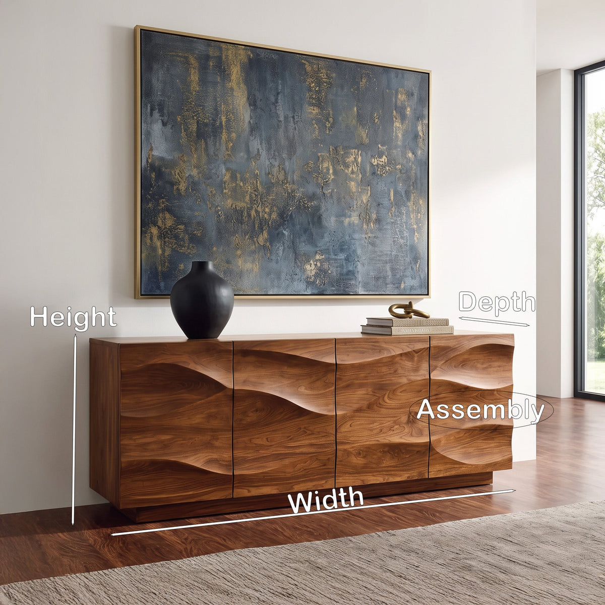 Modern Wave Sideboard