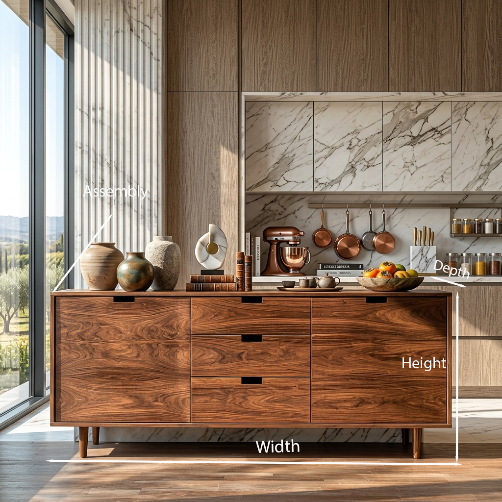 Contemporary Wooden Sideboard For Modern Living Room