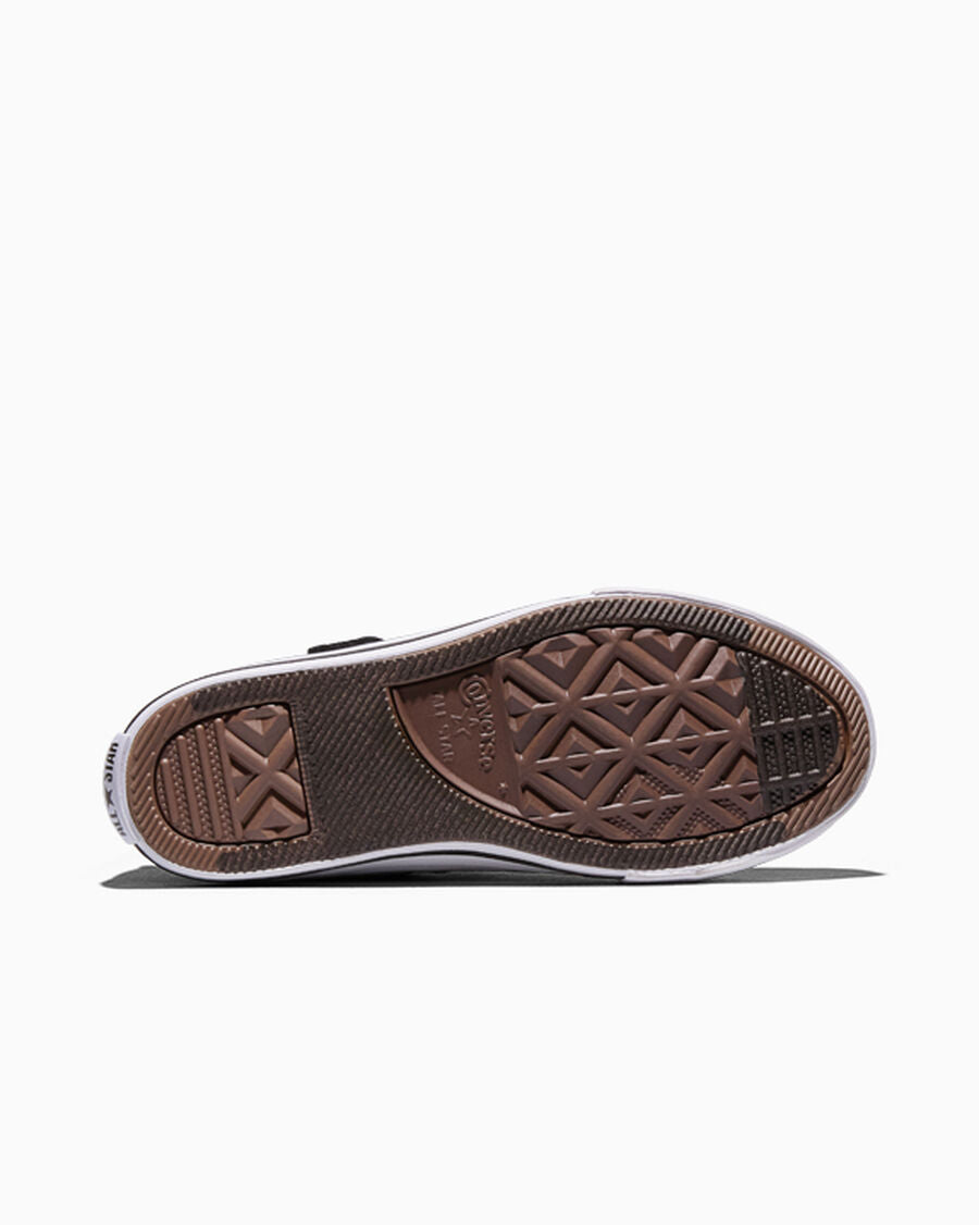 Kids' Easy-On Canvas Low Top Sneaker - Black - Black/Natural/White