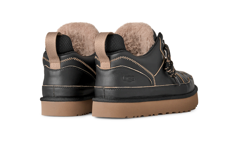 Men's Leather Chunky Sneaker - Black