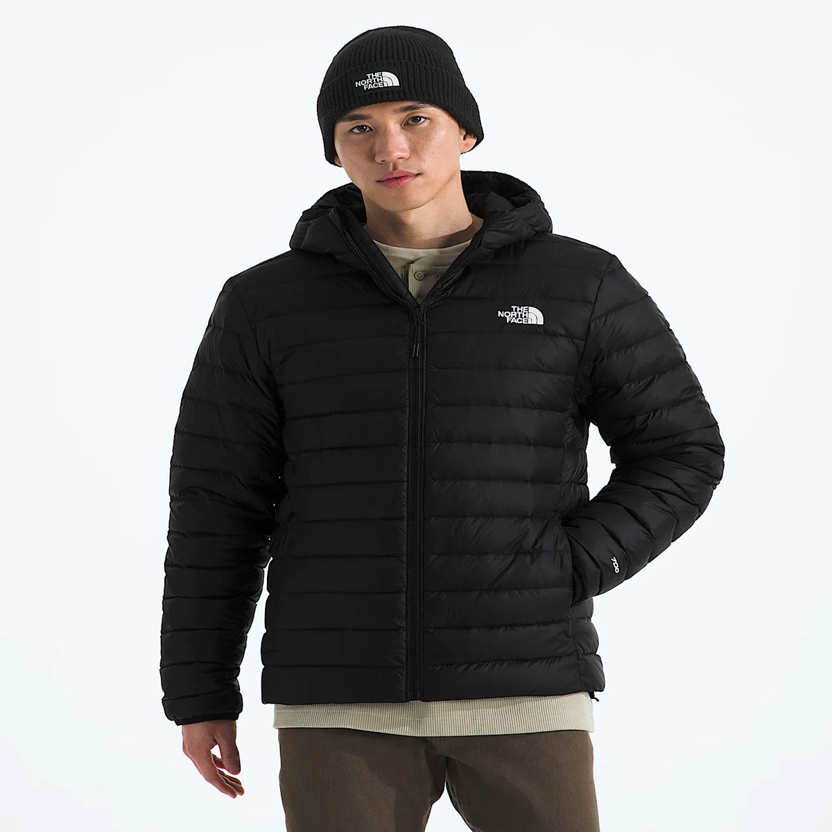 Men's Hooded Down Jacket - Black