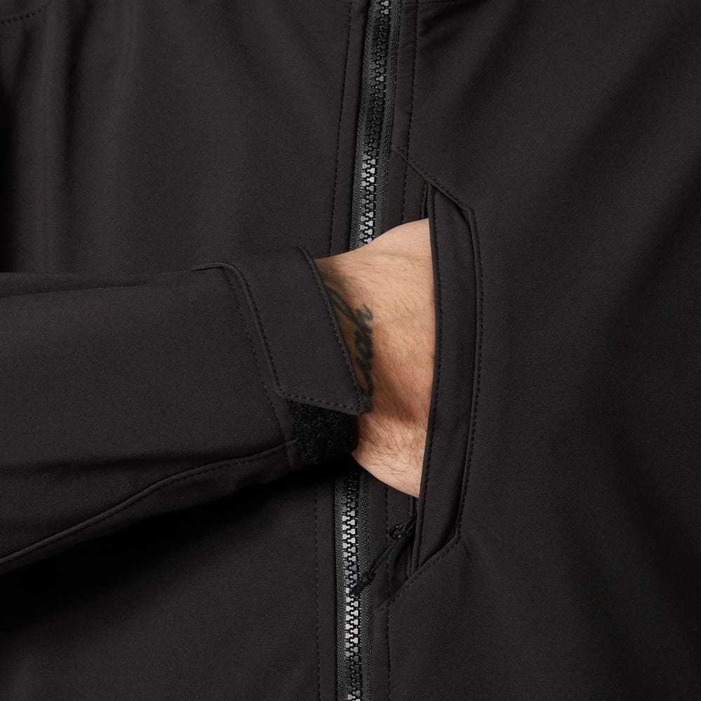 Men's Hooded Softshell Jacket - Black
