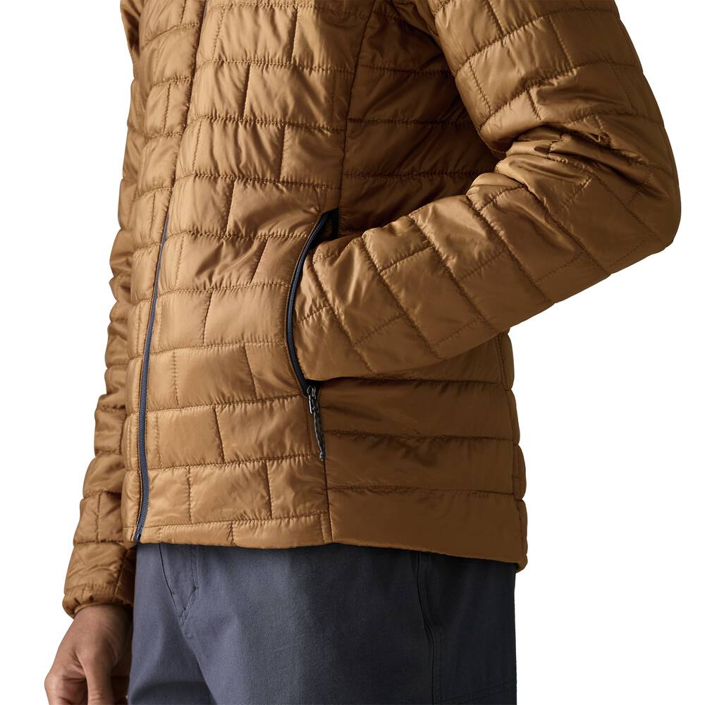 Men's Insulated Hooded Jacket - Brown