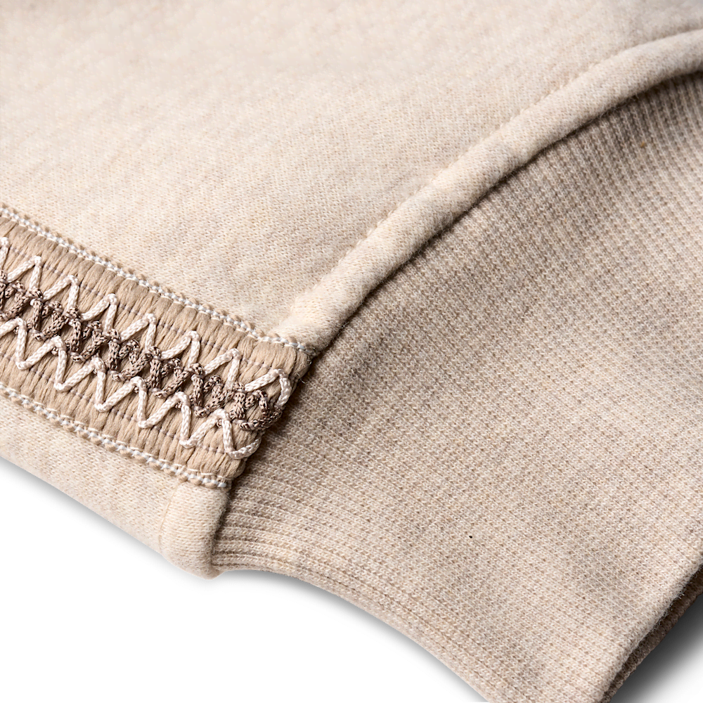 Men's Trimmed Crewneck Sweatshirt - Brown