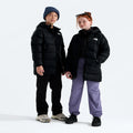 Kids' Down Hooded Parka - Black