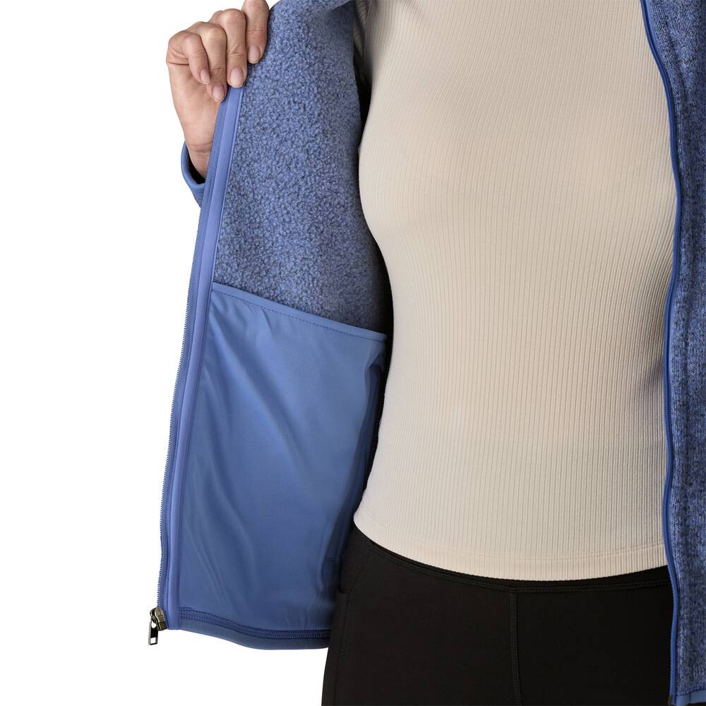 Women's Recycled Knit Fleece Jacket - Black