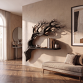 Rustic Branch Floating Shelf Artistic Bedroom Wall Decor