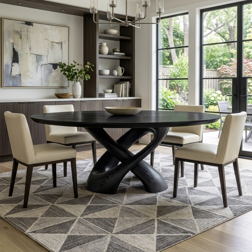 Rustic Handcrafted Live Edge Dining Table