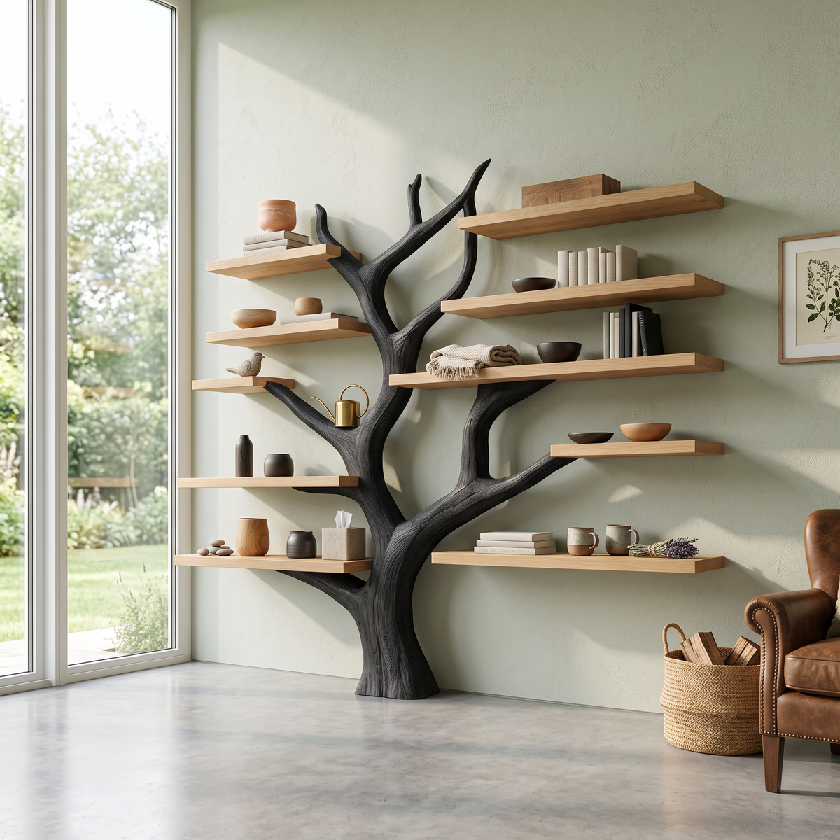 Rustic Tree Bookshelf
