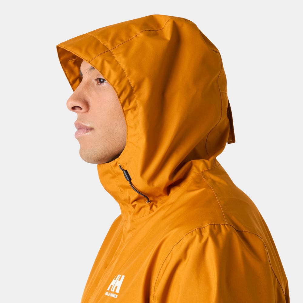Men's Waterproof Rain Jacket - Mustard
