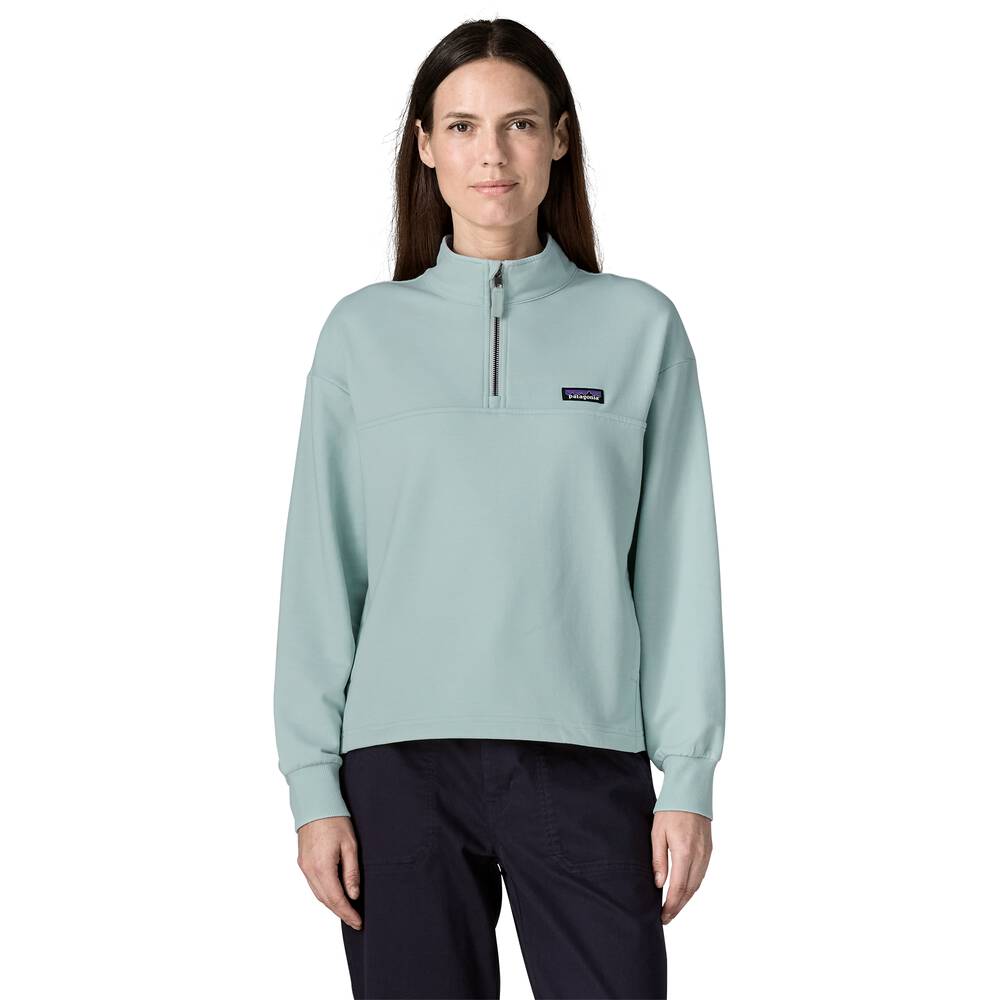 Women's Quarter-Zip Terry Pullover - Brown