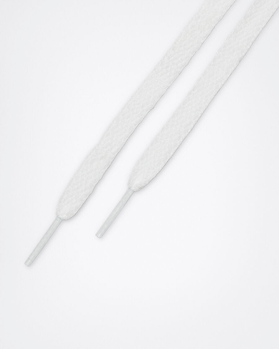 27-Inch Kids' Flat Shoelaces - White - White
