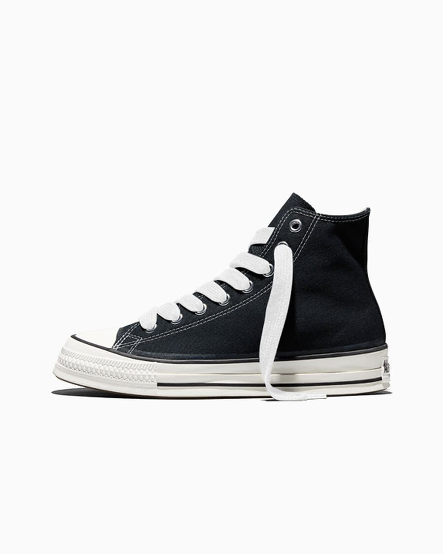 Canvas High-Top Sneaker - Gold Palm - Black/Vintage White