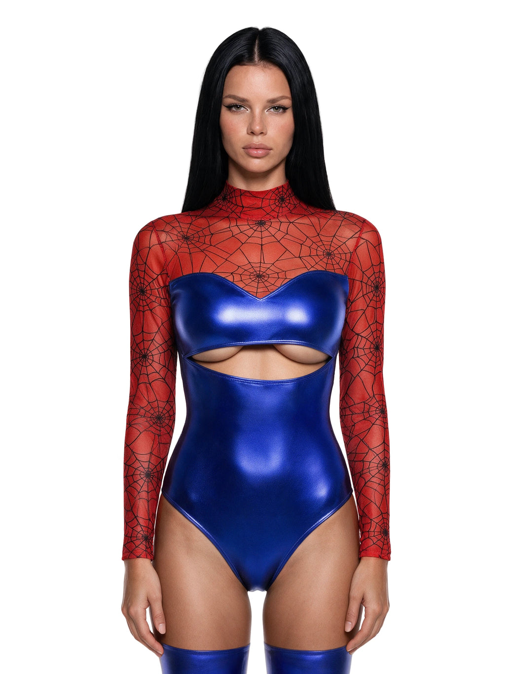 Blue Web Print Hero Costume