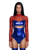 Blue Web Print Hero Costume