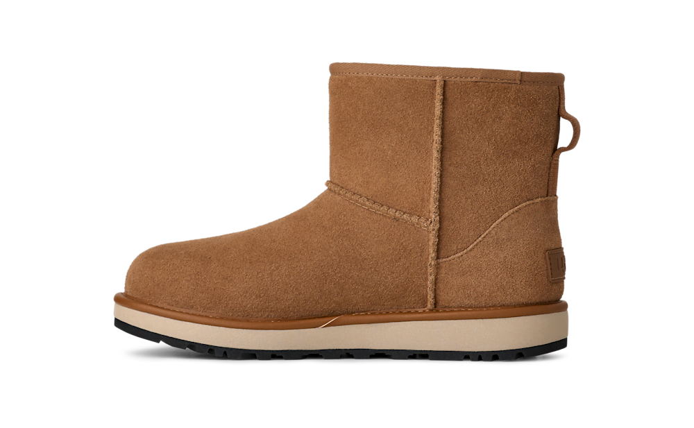 Women's Waterproof Suede Mini Winter Boot - Chestnut