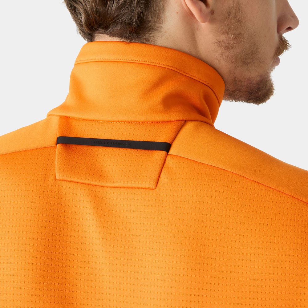 Men's Full-Zip Fleece Jacket - Orange
