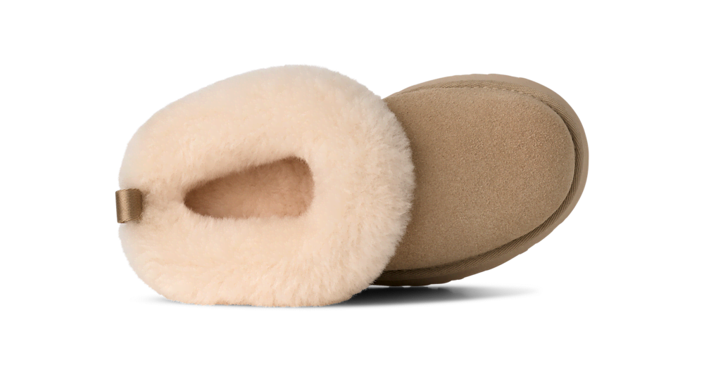 Kids' Suede Platform Slipper - Chestnut