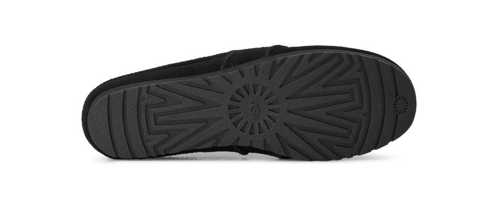 Women's Suede Strap Flat - Black