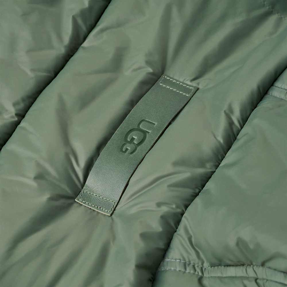 Men's Hooded Puffer Jacket - Green