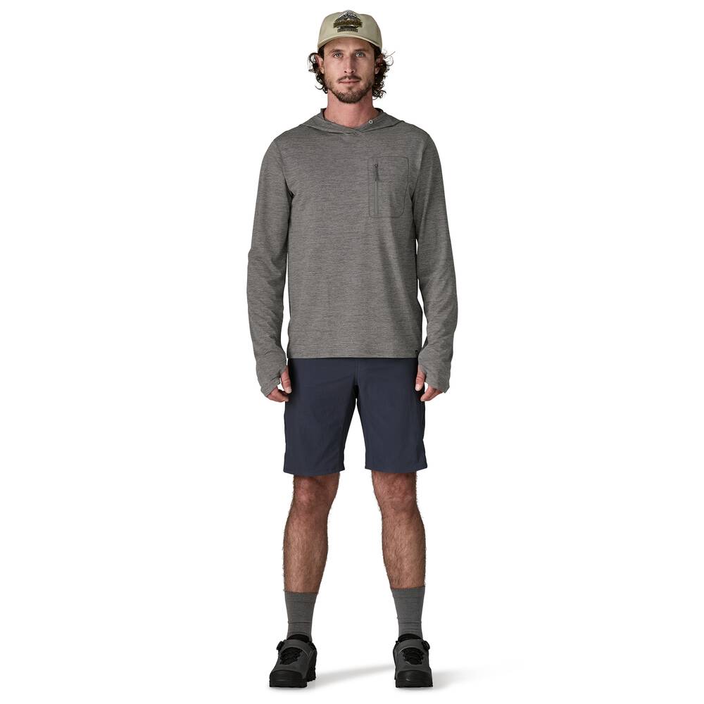 Men's UPF 40+ Sun Hooded Shirt - Aqua