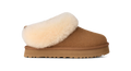Kids' Suede Platform Slipper - Chestnut
