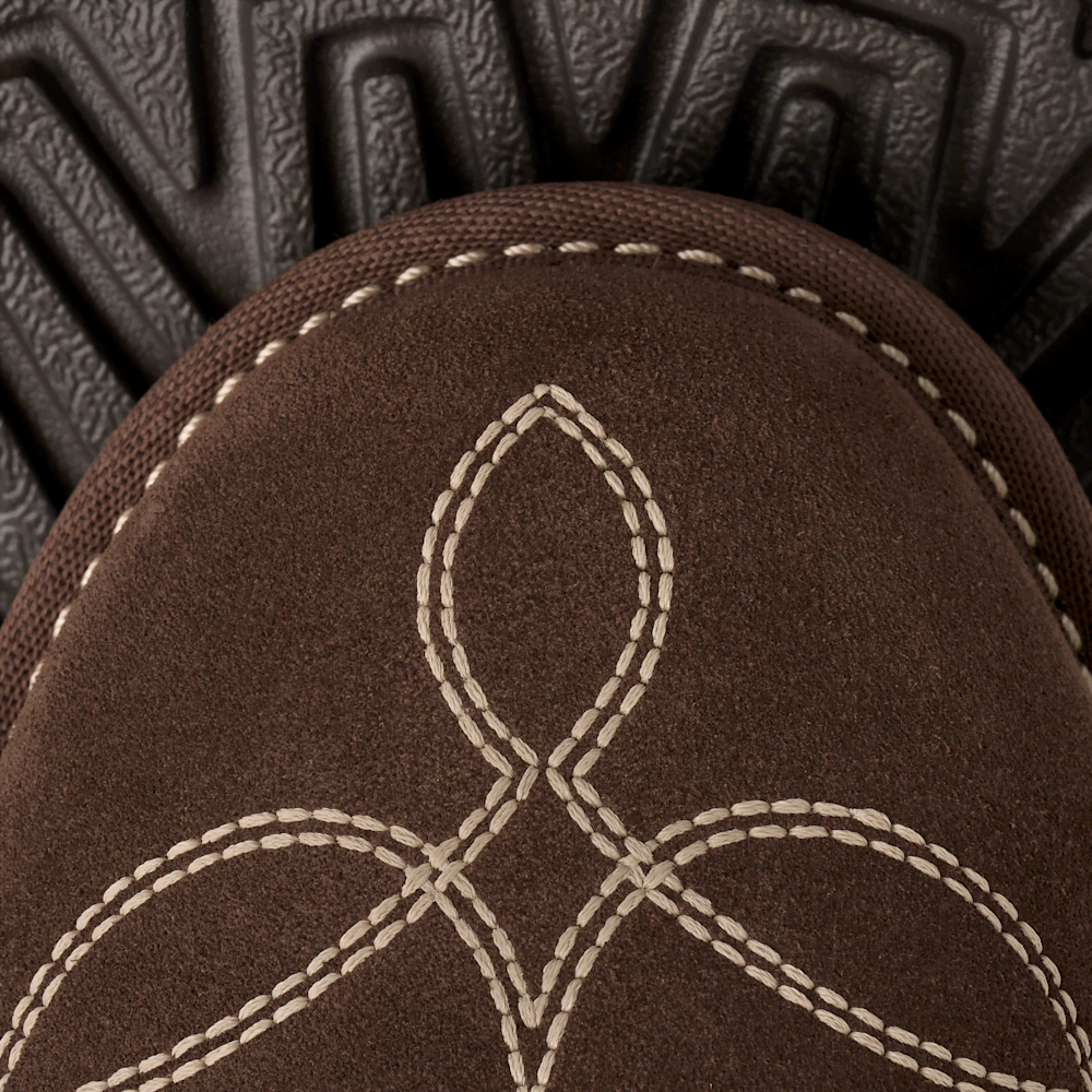 Women's Embroidered Suede Mini Boot - Black