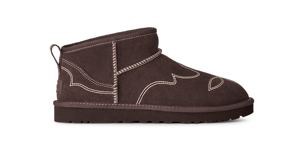 Men's Embroidered Suede Mini Boot